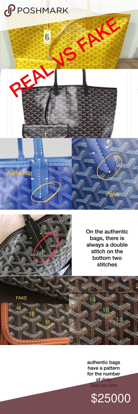 real and fake goyard bag|genuine goyard bag.